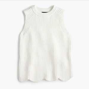 J.Crew Scalloped Hem Sweater Shell